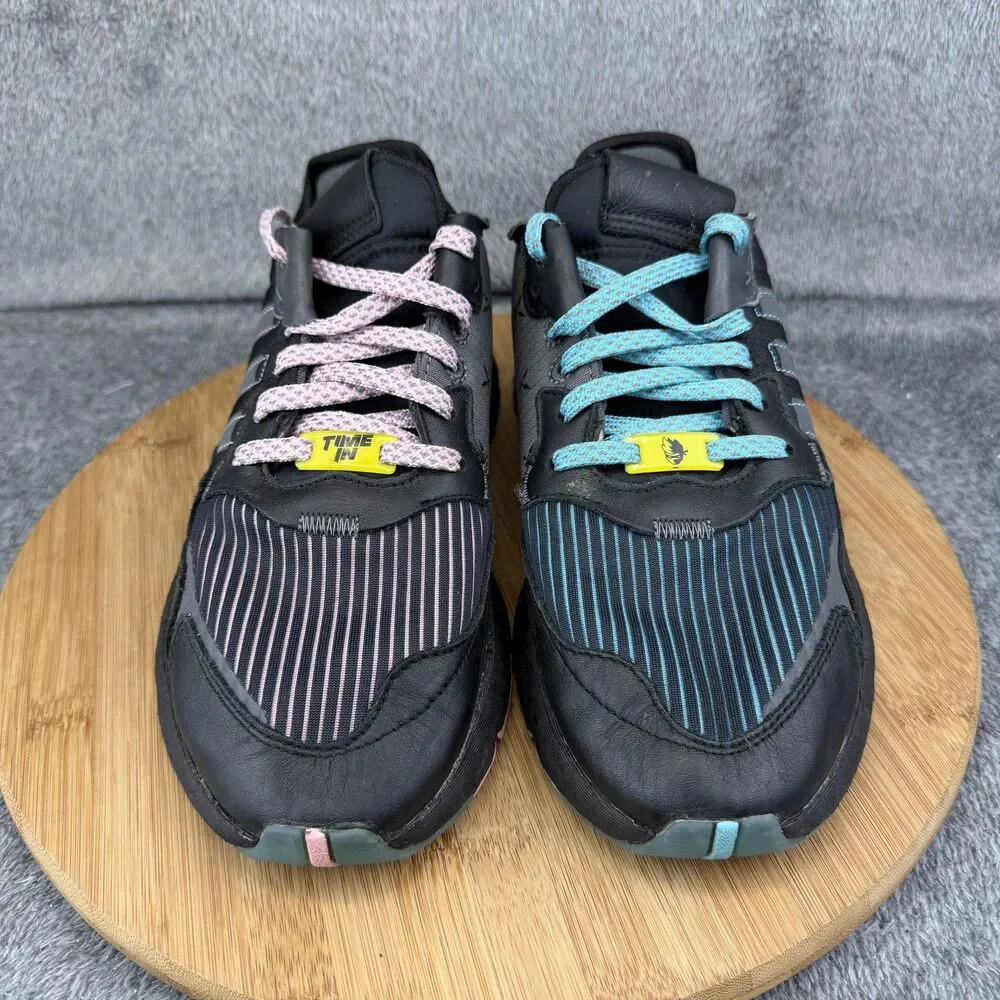 Adidas Nite Jogger Time In Shoes Mens Size 7 Black Multicolor Sneakers Q47198